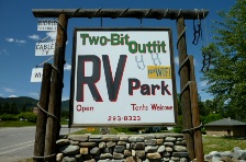 Two bit Outfit RV Park Entry Sign